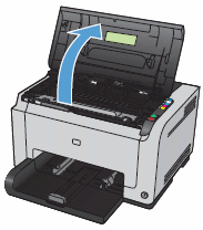 Imagem: Abra a porta de acesso aos cartuchos de impressão.