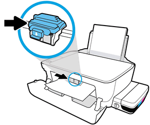 Imagem: Mover o carro de impressão para a direita