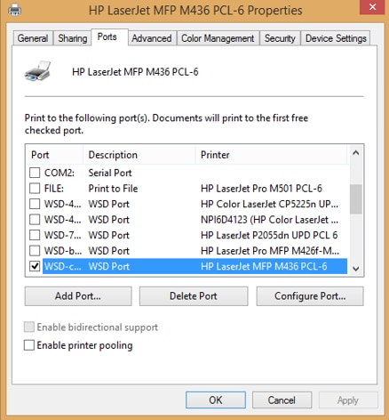 HP LaserJet MFP M433, M436, M437, M438, M439, M440, M442, M443, M42523,  M42525, M42623, M42625 - 在列印至網路連線時顯示「離線」或「列印錯誤」訊息(Windows) | HP®顧客支持