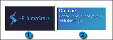 JumpStart tiles on Start menu