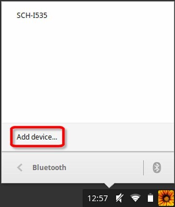 Add device button in Bluetooth status details