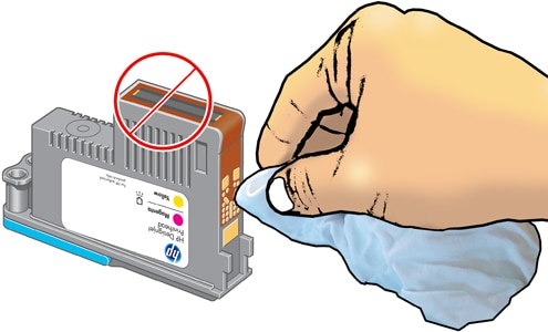 HP Designjet Z6800 and Z6600 Printer Series - Limpar as conexões elétricas  no cabeçote de impressão | Suporte ao cliente HP®
