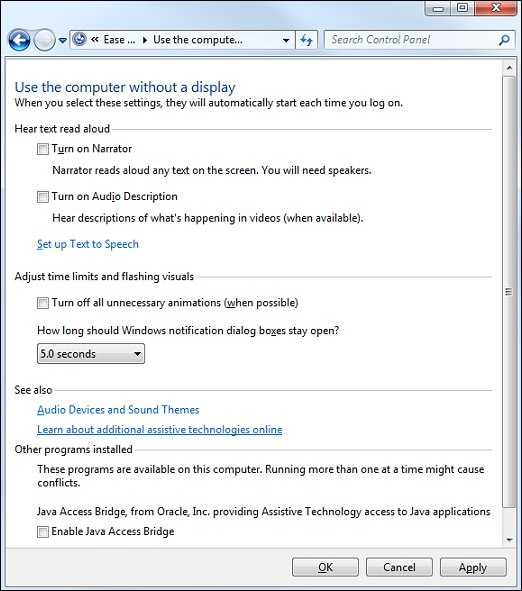מחשבי HP - אפשרויות נגישות ב-Windows 7 | תמיכת הלקוחות של HP®‎