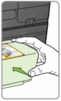 Illustration: Push in the right side of the
duplexer.