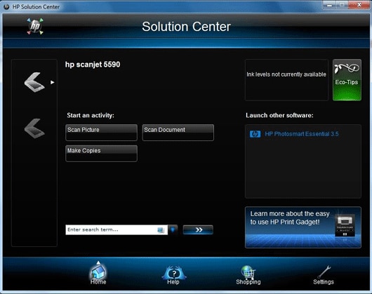 hp solution center scanner software download