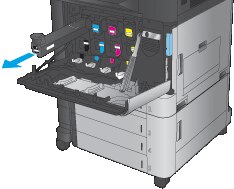 HP Color LaserJet Enterprise M855, HP Color LaserJet Enterprise flow MFP  M880 - Austauschen der Tonerpatronen | HP® Kundensupport