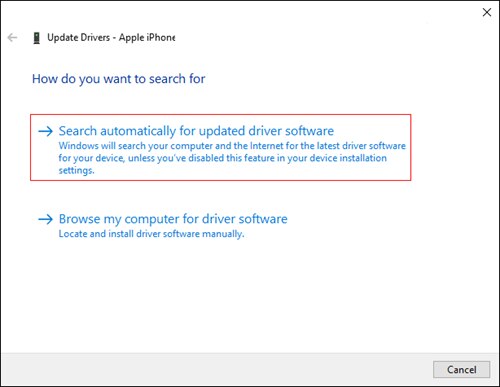 update driver software for iphone on a mac