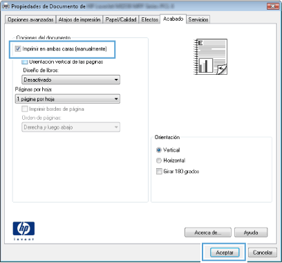 HP LaserJet Pro 400 M401 - Impresión manual en ambas caras con Windows |  Soporte al cliente de HP®