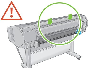 HP Designjet T610 Printer Series - Load a roll onto the 44-inch spindle | HP®  Customer Support