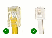Ethernet cable and telephone cable