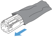 Illustration: Remove the new print cartridge from its packaging.