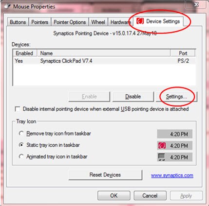 how to reset hp touchpad