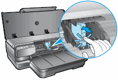 Imagem: Instale o cartucho no compartimento de cor correspondente.
