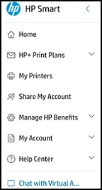 Viewing plans in HP Smart app