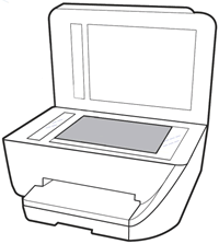 Printer with flatbed scanner glass