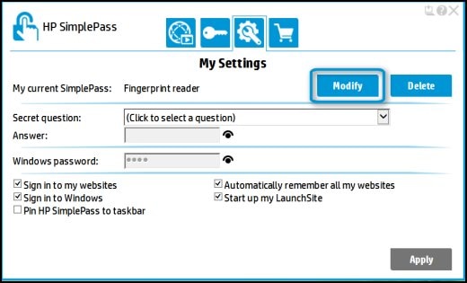 fingerprint reader software free download for hp