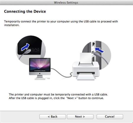 Samsung-lasertulostimet - Langattoman yhteyden määrittäminen Mac OS X:ssä  USB:n kautta. | HP®-asiakastuki