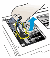Imagen que muestra cómo extraer el cabezal de impresión