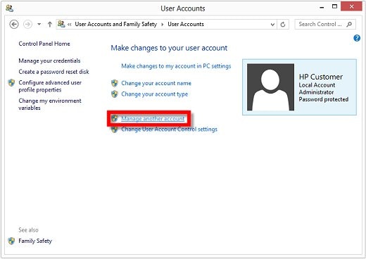 Computer HP - Come modificare o ripristinare la password (Windows 8) |  Assistenza clienti HP®