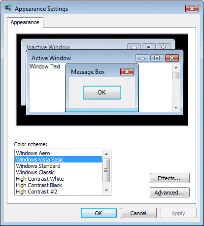 Display Html Desktop Vista