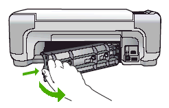 Ilustração: Remover a porta de acesso traseira