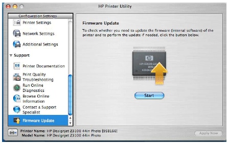 hp printer firmware update