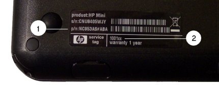 HP Notebook PCs - How Do I Locate the Model Number on the Service Tag