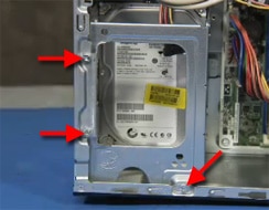 Replacing Or Adding A Hard Drive In Hp Pavilion Hpe H8 Desktop Series Pcs Hp Customer Support