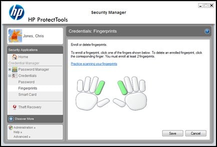 hp laptop fingerprint reader software
