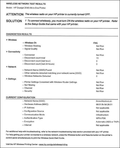 Impresoras HP DeskJet 2540 - Impresión de páginas de autodiagnóstico |  Soporte al cliente de HP®