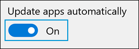 Turning on Update apps automatically