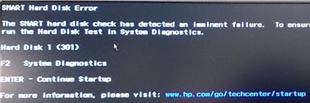 Aviso: HP Compaq Pro, HP EliteDesk, HP EliteOne, HP ProDesk y HP ProOne: Se  produce un Error de disco duro SMART (301) durante el arranque | Soporte al  cliente de HP®