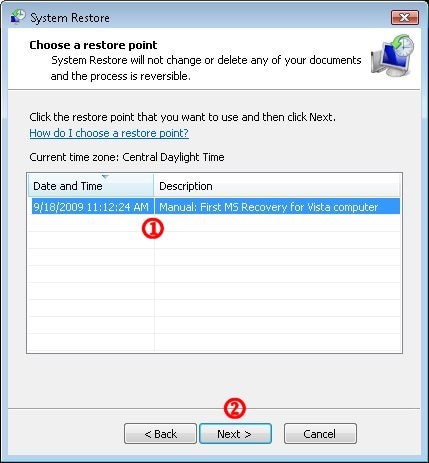 Ripristino Configurazione Sistema Windows Vista