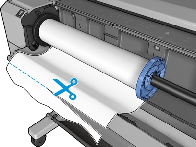 HP Designjet T2500 eMultifunctional Printer Series - Caricamento di un  rotolo nella stampante | Assistenza clienti HP®