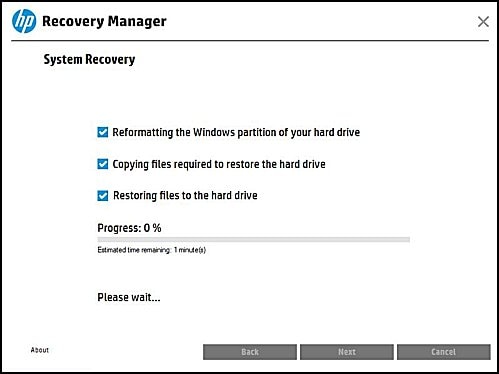 hp laptop boot recovery