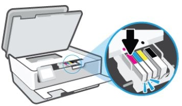 Inserting the ink cartridge