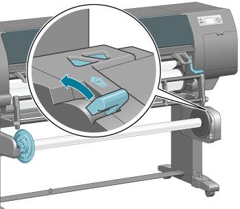 HP Designjet Z6100 Printer Series - Use the take-up reel
