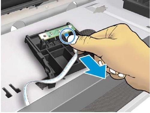 HP Designjet T120 and T520 ePrinter series - Remove/Reseat Out-Of-Paper  Sensor (OOPS) | HP® Customer Support