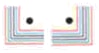 Imagem: Exemplo de barras de alinhamento coloridas quando a calibração está correta