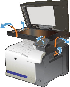HP LaserJet Pro 500 color MFP M570 - إعداد الطابعة (الأجهزة) | دعم عملاء ®HP