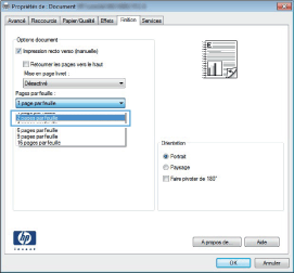 HP LaserJet Pro 400 M401 - Impression de plusieurs pages par feuille avec  Windows | Assistance clientèle HP®