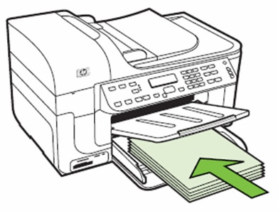Illustration of loading paper into the input tray