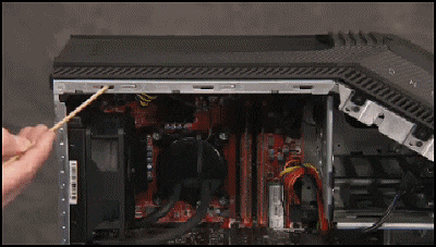 The slots at the top inside of the PC