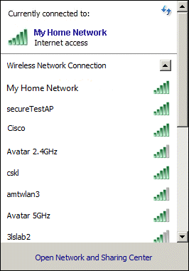 Image of Available wireless networks window