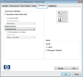 HP LaserJet Pro 400 M401 - Több oldal nyomtatása egy lapra Windows esetében  | HP® Ügyféltámogatás