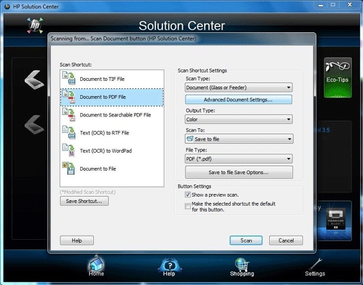 HP Scanjet 5590、8200、8250、8290 及8300 掃描器系列─ 如何在Windows 7 中使用HP  解決方案中心軟體建立設定檔| HP®顧客支持