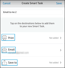 Clicking Print, Email, or Save to
