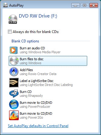 Make Copy Data Cd Windows Vista