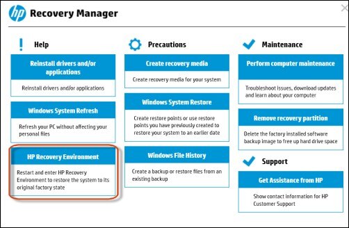 how to do system recovery on hp desktop