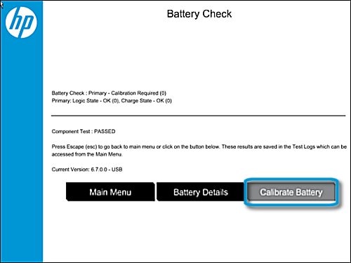 Passed battery check and need to calibrate
